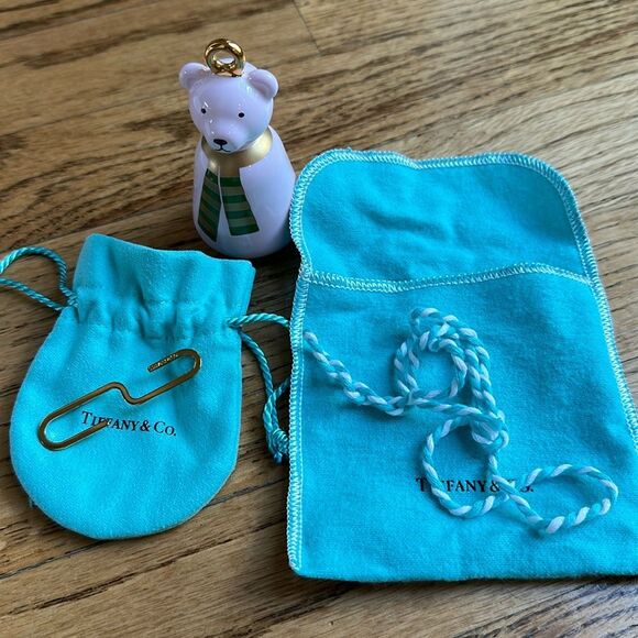 TIFFANY & CO. Purple & Gold Polar Bear Christmas Tree Ornament - Picture 4 of 6